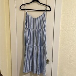 Blue and White Striped Sundress